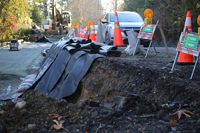 Vulnerable section of Isabella Point Road gets pre-winter upgrade