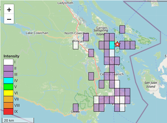 Morning quake more heard than felt by islanders