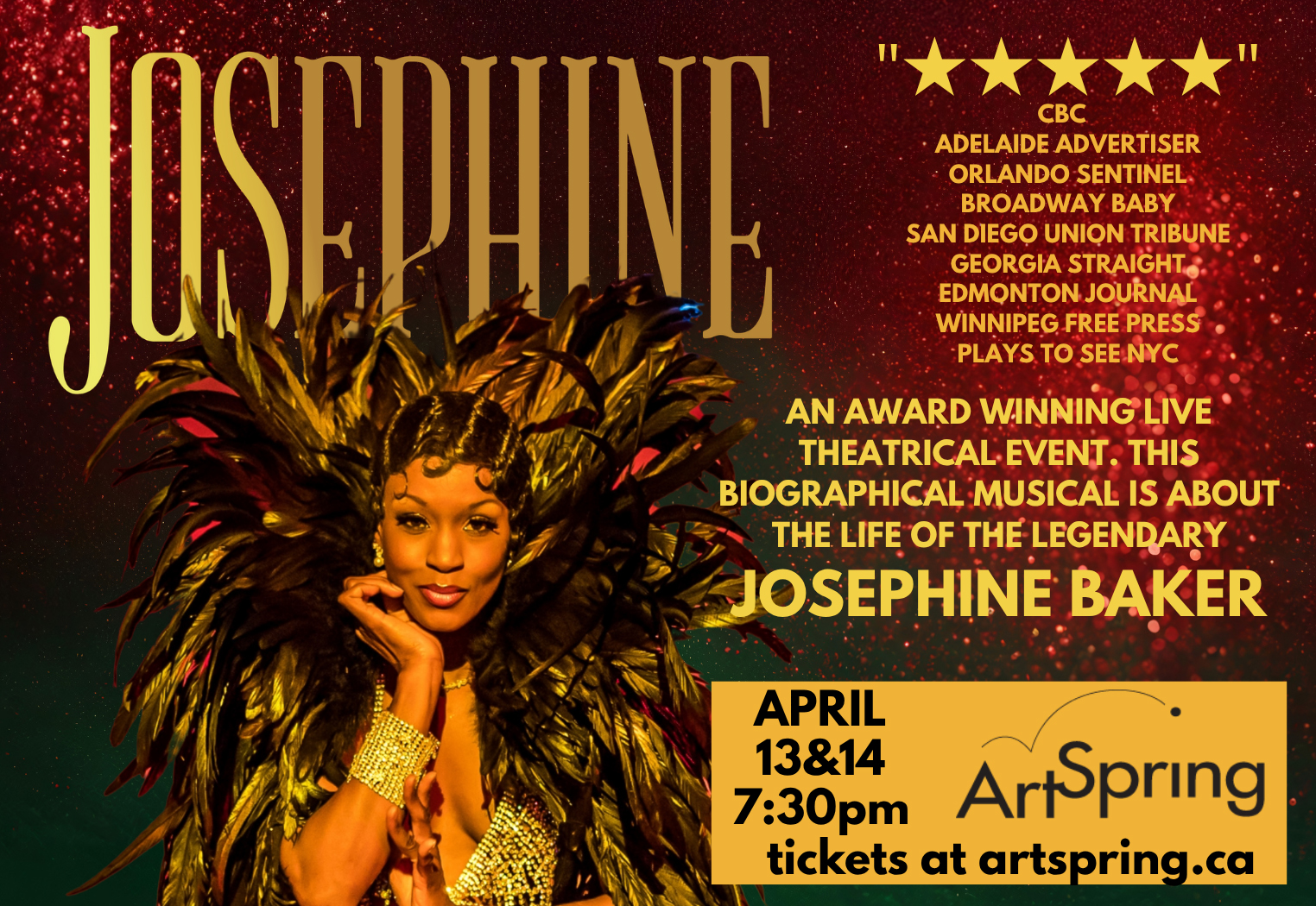 Award-winning Josephine comes to ArtSpring stage